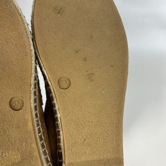 Vince Daria Espadrille Loafer Women’s 8 M Brown Suede Slip On Shoe Casual - Picture 8 of 9